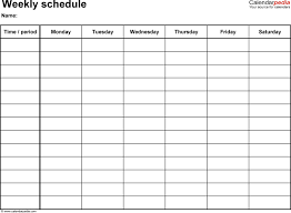 Schedule Template In Monthly Appointment Calendar Template