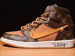 Louis Vuitton X Off White X Air Jordan 1 Off White Air Jordan 1 Louis Vuitton Off Louis Custom Air Jordans Louis Vuitton Clothing Nike Air Jordan Shoes
