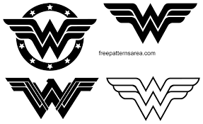 500x260 wonder woman logo clip art svg files wonder woman. Wonder Woman Logo Symbol And Silhouette Vector Freepatternsarea