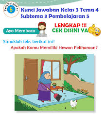 Lengkap Kunci Jawaban Kelas 3 Tema 4 Subtema 3 Pembelajaran 5 Kunci Jawaban Tematik Lengkap Terbaru Simplenews
