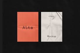 Wrinkle Fold Paper Mockup Paper Mockup Stationery Mockup Mockup