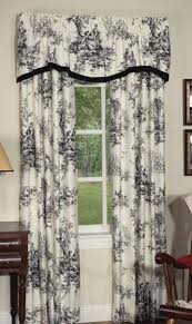 Black And White Striped Valance Curtains Lavish Black Ivory Classic Toile Lined Rod Pocket Curtains Curtains Black Curtains Valance