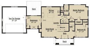 Plan 18243be Bungalow With Den Like Breezeway Breezeway Cottage Floor Plans Bungalow Floor Plans