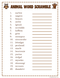 This particular jumble solver takes up to 12 letters; Printable Animals Word Scramble Game