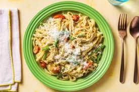 Superquick Lemony Pesto Chicken Pasta Recipe Hellofresh Pesto Pasta Recipes Chicken Cucumber Recipes Salad Pesto Chicken Pasta