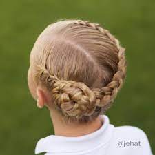 Love This Combo That Bright Asked For French Hair Styles Kids Hairstyles Gymnastics Meet Hair