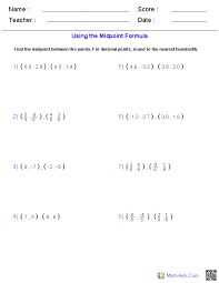 Algebra 1 Worksheets Radical Expressions Worksheets Midpoint Formula Radical Expressions Algebra