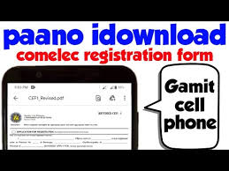 Where can i get a comelec voter registration form? How To Download Comelec Voter S Registration Form Latest Form Gamit Cellphone Cef 1 Revised Youtube