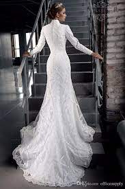 Long Sleeve High Neck Wedding Dress Modest Tznius Long Sleeve Wedding Dress Lace Christian Wedding Gowns Long Sleeve Bridal Gown