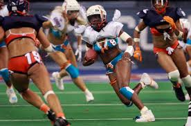 The concept of scantily clad girls playing this somewhat badass sport was introduced at the 2004 superbowl under the name lingerie bowl. All Woman Lingerie Football League Responds To Take A Knee Protests