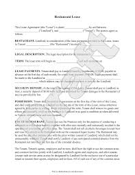 This tenancy agreement form is free of cost and can be used to draft an agreement which should then be signed by the property owner and the tenant. Free Restaurant Lease Free To Print Save Download