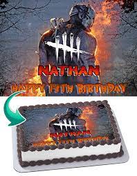 Amazon.com: Cakecery Dead by Daylight Edible Cake Image Topper Personalized  Birthday Cake Banner 1/4 Sheet : Grocery & Gourmet Food