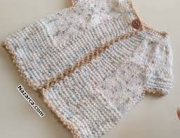 Orgu Bebek Yelek Ebruli Iple 0 3 Ay Bebeklere Nazarca Com Orgu Bebek Yelek Yelek
