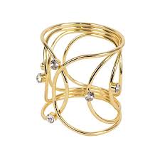 james scott handmade indian gold and stud napkin rings - set of 6 rings for dinning table parties every day