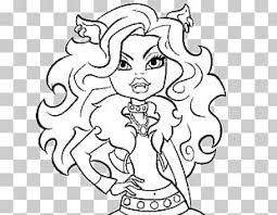 You can see her walking with an umbrella or dressed in pajamas. Monster High Clawdeen Wolf Doll Monster High Clawdeen Wolf Doll Colouring Pages Coloring Book Png Clipart Arm Black Cartoon Child Color Free Png Download