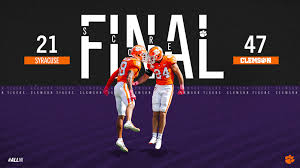 Clemson georgia (typical and appropriate home uniform for the. Final Clemson 47 Syracuse 21 Clemson Tigers Official Athletics Site