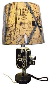 Black marble sculpted table lamp by brajak vitberg. Vintage Camera Bolex Paillard 8mm Table Lamp Theme Marble Base Eclectic Table Lamps By Vine Re Design Houzz