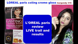 Loreal Paris Casting Creme Gloss Review Burgundy 316 Youtube