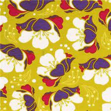 Green Gardenia Flower Michael Miller Interlock Fabric Textures Patterns Fabric Big Flowers