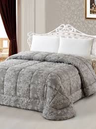 Trapunta Matrimoniale Raso Jacquard Shabby Chic Serie Dorian Variante Grigio Copriletto Biancheria Da Letto Shabby Chic