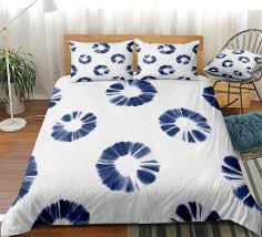 While duvet covers were originally designed with the duvet in mind, people in the as such, the size of the fabric you'd need had to be bigger than the bed itself as well. 3 Pieces Tie Dyed Bedding Set Navy Blue Duvet Cover Set Tie Dye Bed Set Art Home Textiles White King Quilt Cover Dropship King Bedding Sets Aliexpress