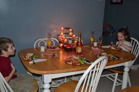 Family Candle Light Dinner For Valentines Day The Kids Loved It Fancy Glasses Included Candle Light Dinner Valentine Dinner Fancy Glasses