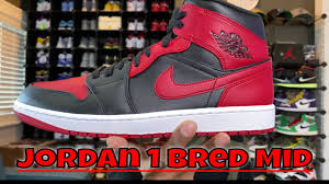 Jordan 1 Mid Bred Banned Review And Comparison Youtube
