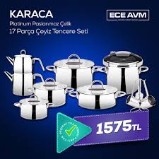 Kullanımı kolay ve şık metal kulplar sağlıklı kullanım sağlayan ve ısıyı uzun süre muhafaza eden paslanmaz çelik yüzey isıya dayanıklı, özel kapak maksimum zaman ve enerji tasarrufu homojen ısı iletimi. Ece Avm Karaca Platinum Paslanmaz Celik Tencere Seti 17 Facebook