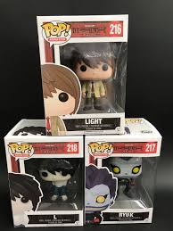 Funko Pop Anime Death Note Light Ryuk L 6362 63 64 Set Of 3 Funkopop Geekgifts Bonecos De Anime Bonecos Colecionaveis Funko Pop