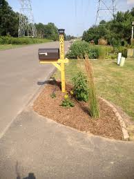 Cedar Mail Post With Bronze Mailbox Numbers And Solar Light Cap Solar Lights Outdoor Decor Outdoor