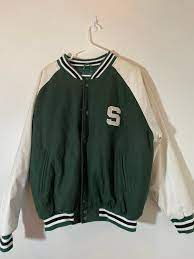 Michigan State Lettermans Jacket Mercari Jackets Vintage Outfits Athletic Apparel