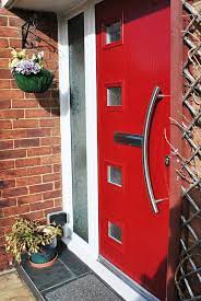 Maybe you would like to learn more about one of these? We Finished This Stunning Modern Installation Featuring Our Red Composite Door Design Seagram With Side Panels Tex Composite Front Door Doors Composite Door