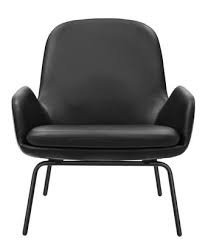 Chaise cuir noir isole sur fond blanc photographie. Fauteuil Era Normann Copenhagen Noir Made In Design