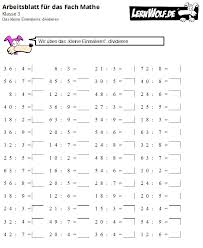 4 arbeitsblätter multiplikation und division in klasse 5. Ubungen Mathe Klasse 3 Kostenlos Zum Download Lernwolf De