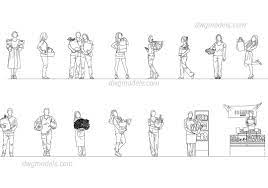 The files are in dwg and dxf format and can be download for free. Pin On People