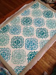 roommate crafts: painted kitchen rug