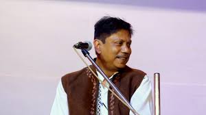 Dr Pallab das performing at Ramkrishna Mission Narendrapur