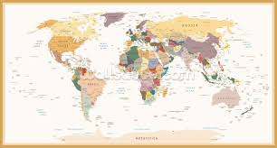 Political World Map Vintage Colours Wall Mural Wallsauce Us Kids World Map World Map Wallpaper Map Wallpaper