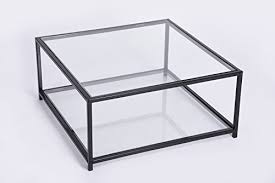 Black color of this element is neutral and very stylish. Black Finish Frame Glass Top And Bottom Square Coffee Table Buy Online In Botswana At Botswana Desertcart Com Productid 46892170