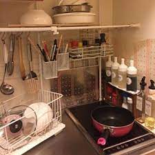 キッチン ダイソー 100均 一人暮らし セリア などのインテリア実例 2018 06 06 22 14 53 roomclip ルームクリップ 狭いキッチン レイアウト レオパレス 狭い キッチン