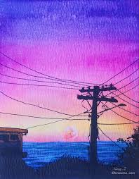 Maybe you would like to learn more about one of these? How To Draw Easy Watercolor Sunset Seascape Step By Step Tutorial For Beginner Come To See My Online Class Hiart