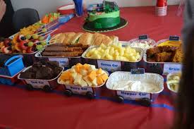 Thomas The Train Birthday Party Food Ideas Paparazzi Love Jay S Thomas The Train Birthday Party Trains Birthday Party Train Birthday Thomas The Train Birthday Party