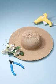 How To Make A Floral Sun Hat Straw Hat Crafts Straw Hat Diy Diy Hat