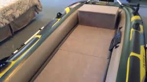 Intex Seahawk 4 Wood Floor Bench Seat Finished Youtube