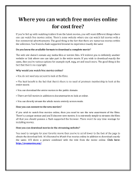 They're doing this for a variety of reasons including cost and convenience. Watch Movies Online By Yeagersilliam Issuu