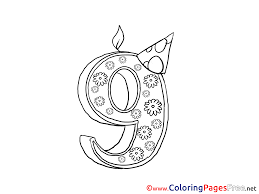 This collection includes color by number pages, mandalas, hidden picture activity pages and more! 9 Years Kids Birthday Coloring Pages
