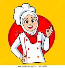 Female muslim pastry chef decorating a cake. Hasil Gambar Untuk Gambar Koki Muslimah Desain Logo Kartun Hijab Kartun
