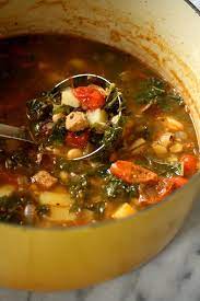 Portuguese Kale Soup Recipe With Sausage And Potaotes Recipe Kale Soup Recipes Soup Recipes Kale Soup