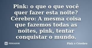 Pink O Que O Que Voce Quer Fazer Esta Pink E Cerebro