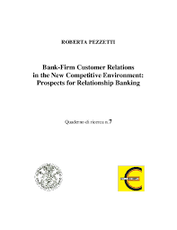 Sanfelice 1893 banca popolare soc. Pdf Bank Firm Customer Relations In The New Competitive Environment Prospects For Relationship Banking Krishna Vaghela Academia Edu